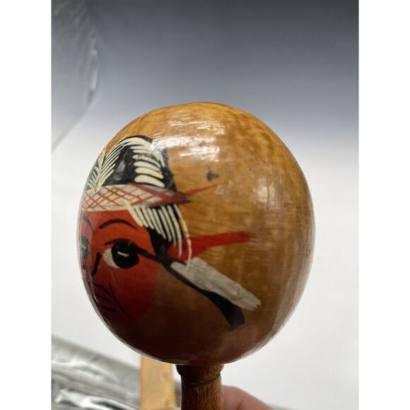 Vintage Wooden Venezuela Maraca‎ Shaker Music Instrument Glossy Finished - Picture 4 of 6
